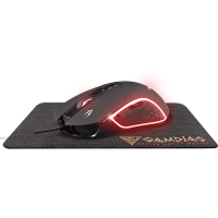 GAMDIAS RGB Gaming Mouse & Mat  Zeus E3 & NYX E1 Upto 3600 DPI for Amazing Gaming Experience Non-Slip, Durable Polymer Mouse Mat  Lightweight