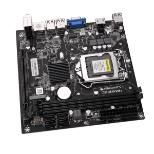 ZEBRONICS H61-NVMe Micro-ATX Motherboard for LGA 1155 Socket, Supports Intel 2nd & 3rd Generation Processors, M.2 Slot, 5.1 Audio, DDR3 1600 MHz