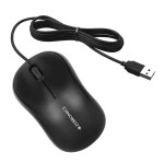 ZEBRONICS Zeb-Comfort Wired USB Mouse, 3-Button, 1000 DPI Optical Sensor, Plug & Play, for Windows/Mac, Black