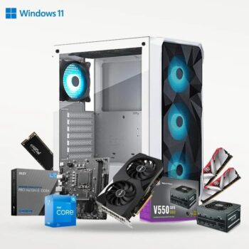 Prebuild PC | Intel Core i5 12400f | 16GB DDR4 Ram | 500GB Gen 4 Nvme SSD | 550W 80+ Bronze SMPS | ASRock RX 6600 Challenger D 8GB Graphics Card | RGB Gaming Cabinet with 3 Year Warranty