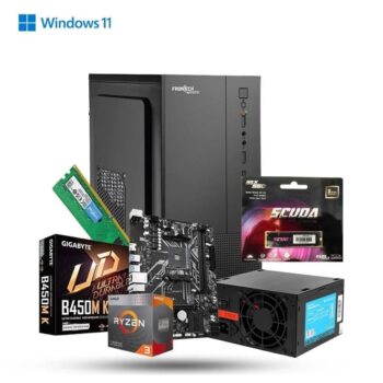 Prebuild PC Build | AMD Ryzen 3 3200g | 8GB DDR4 Ram | AMD Radeon Vega 8 Graphics | 250GB Nvme SSD | 450W Power Supply Tower PC