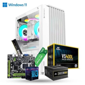 Prebuild PC | Intel Core i3 8th Gen | 8GB DDR4 Ram | 500GB Nvme SSD | 400W Power Supply CPU Tower PC
