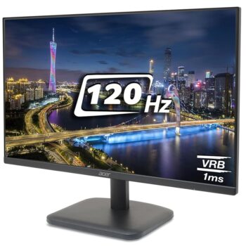 Acer EK240Y G0 23.8 Inch IPS Full HD 1920x1080 Backlit LED LCD Monitor I 1 MS VRB, 120Hz Refresh I 250 Nits I HDMI & VGA Ports with HDMI Cable I Eye Care Features (Black)