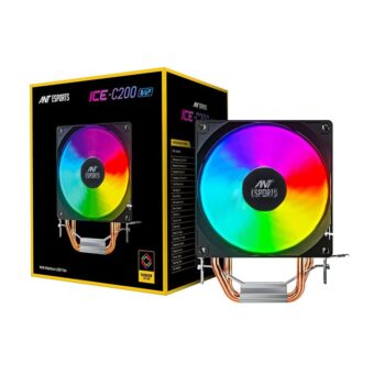 Ant Esports ICE-C200 V2 CPU Cooler | CPU Fan with Rainbow LED Fan