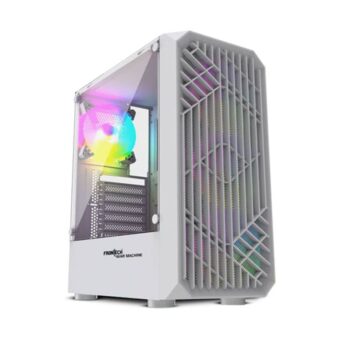 FRONTECH WAR MACHINE FT-4350 Gaming Cabinet with 4x120mm LED Fans & Acrylic Side Panel- White