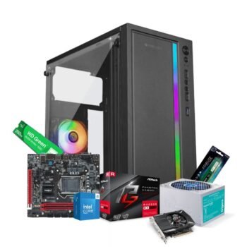 Prebuild PC Intel Core i5 6th Gen 8GB DDR4 Ram| 250GB Nvme SSD |RX550 4GB DDR5 Graphics Card | 450 W Power Supply Assembled Tower PC