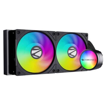 ZEBRONICS AIO240AB - 240mm AIO Liquid Cooler with Remote control (Black)
