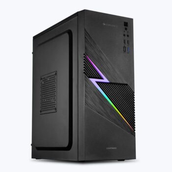 ZEBRONICS LIGHTNING ATX MID Tower Cabinet (Black)