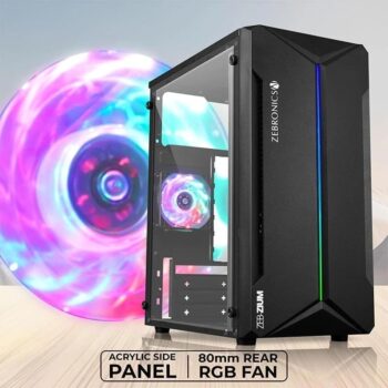 Prebuild PC | AMD Ryzen 5 5500| 8GB Ram | 250GB SSD | 4GB Graphics Card | 450W SMPS | RGB Gaming Cabinet with 3 Year Warranty
