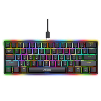 Ant Esports MK1300 Mini Wired Mechanical Gaming Keyboard with Red Switches