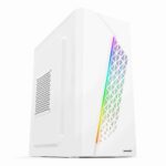 Coconut SOLAR- Micro ATX Office Cabinet With SM45 Power Supply And Front RGB Strip- White