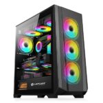 Lapcare Champ LGT-411 Mid Tower Gaming Cabinet- Black