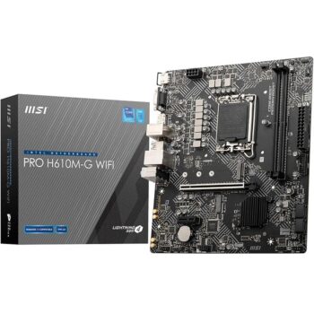 MSI PRO H610M-G WiFi DDR5 Motherboard – Micro-ATX, Supports 12th/13th/14th Gen Intel Core Processors