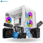 Prebuilt Best For Editing | Intel Core i5 14400f | Gigabyte B760M Ds3H DDR5 Motherboard | 32GB DDR5 Ram | 1TB Nvme SSD | RTX 5060 8Gb | 650W 80+ Power Supply | 360mm Liquid Cooler | Prebuild CPU Tower PC with 3 Year Warranty