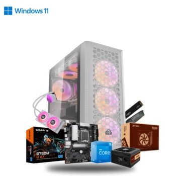 Mid Range Gaming and Editing PC |Intel Core i5 12400 | 16GB Ram | 500GB SSD | 240MM Liquid Cooler | 550W 80+ Bronz SMPS |1700 Socket Prebuild CPU Tower Assembled