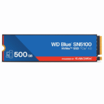 Western Digital WD Blue SN5100 NVMe 500GB, Upto 6600MB/s R, PCIe Gen 4 NVMe M.2 (2280), Internal Solid State Drive SSD- Blue