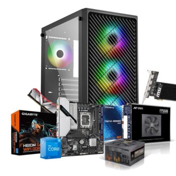 Best PC For Trading 4 Screen Support | Intel Core i5 12400F | 16GB Ram | 512GB SSD | GT710 4 HDMI Graphics Card |1700 Socket Prebuild CPU Tower Assembled