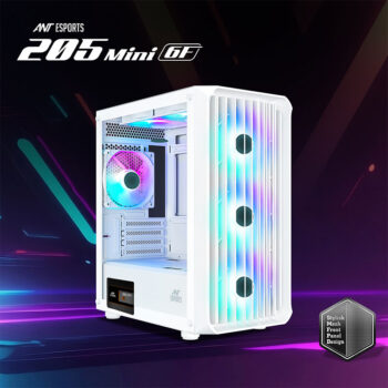 Ant Esports 205 Mini 6F Mid Gaming Cabinet- White
