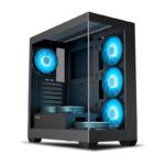 Ant Esports Crystal X7 Mid Tower ATX, Micro-ATX, Mini-ITX White Cabinet with 3x120mm-
