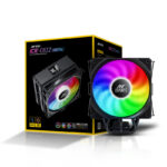 Ant Esports ICE-C612 Digital ARGB 120mm CPU Air Cooler with temperature Display - Black