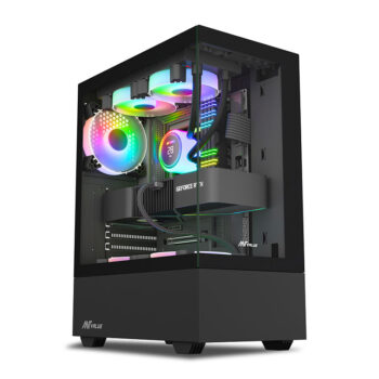 Ant Value Tempered Glass CV100 Mid-Tower Computer Case/Gaming Cabinet -Black