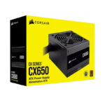 Corsair CX650 80 Plus Bronze Gaming Power Supply- Black