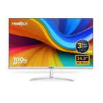 FRONTECH 24 Inch Ultima Series LED Monitor | Refresh Rate 75Hz | Full HD 1080p, Slim Bezel Less Design | Triple INBUILT Ports- HDMI, VGA | Inbuilt Speaker (MON-0089, White)