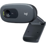 Logitech C270 HD Webcam, HD 720p/30fps, Widescreen HD Video Calling With Mic - Black