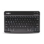 FRONTECH FT-1603A Ultra-Slim Wireless Mini Bluetooth Keyboard with 78 Keys, Rechargeable Battery, Compact Design for Windows/Mac/Android/iOS – Black