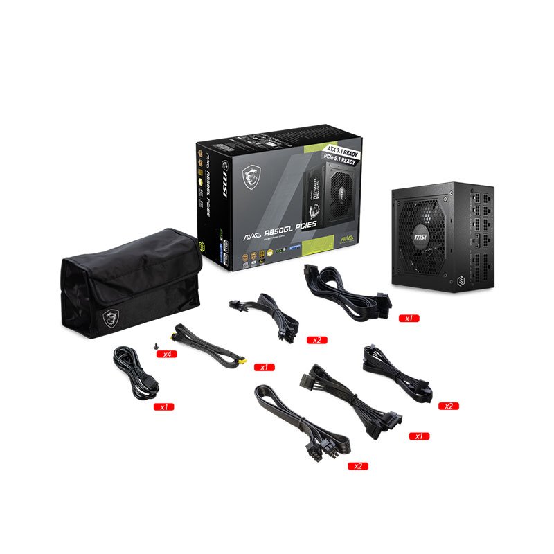 MSI-Mag-A850GL-PCIE5-ATX-3.1-Gold-Fully-Modular-SMPS-5