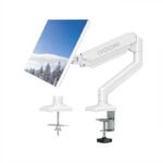 iVOOMi Power Arm White Monitor Stand for Desk with VESA Mount, Gas Spring and Adjustable Monitor arm with Grommet Mounting Base for 15-34'' 2-12 kgs Screens VESA Compliant Upto 100 x 100mm (IV-ST01W)- White