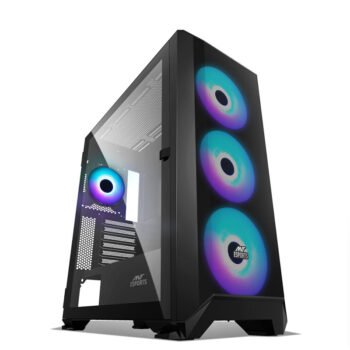 Ant Esports 711 Air Mid Tower ARGB Gaming Cabinet- Black