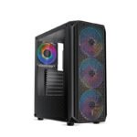 Fingers Commando-E14 Full Gaming ATX PC Cabinet - Black