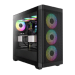 GAMDIAS Athena M3 ARGB E-ATX Mid Tower Gaming Cabinet- Black