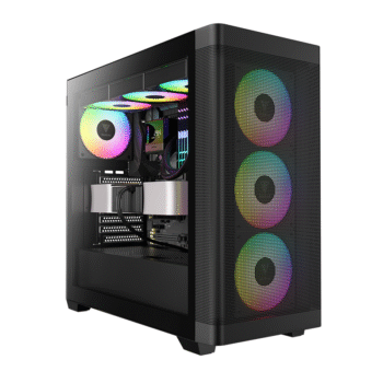 GAMDIAS Athena M3 ARGB E-ATX Mid Tower Gaming Cabinet- Black