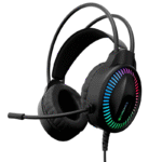 ZEBRONICS Blitz C Dolby Atmos Gaming Over Ear Wired Headphone, 50Mm Neodymium Drivers, RGB Lights, Type-C Connector- Black