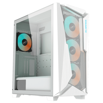 Gigabyte C301 Glass ARGB E-ATX Mid Gaming Tower Cabinet- White