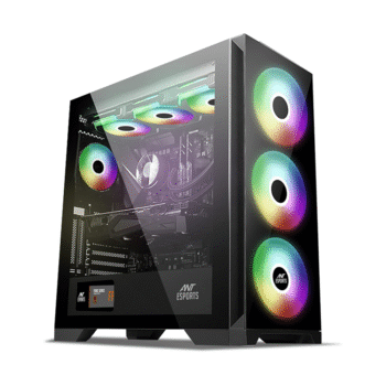Ant Esports ICE-590TG Mid Tower E-ATX, ATX, M-ATX, ITX Black Cabinet