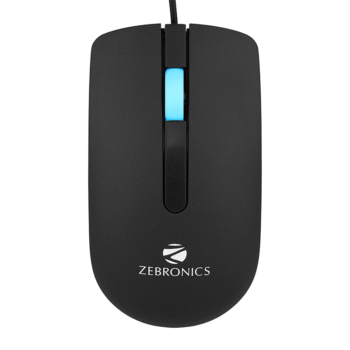 ZEBRONICS Juggle Wired Optical Mouse- Black