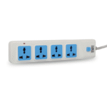 ZEBRONICS ZEB-PS4301 2500 WATTS Power Extension Socket with 4 Universal sockets - White