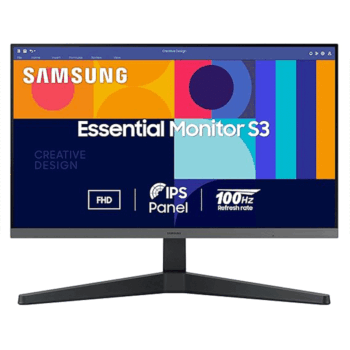 Samsung LS27C334GAWXXL Full HD IPS Panel 100Hz Essential Monitor 1920 x 1080 Bezel Less Design, HDMI, Display Port