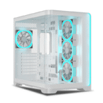 Ant Esports Crystal ARC Mid Tower (ATX/m-ATX/m-ITX) with 4 x 120mm ARGB FANs White Cabinet