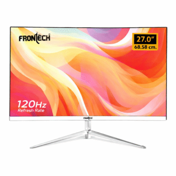 Frontech 27 inch LED Monitor | 120Hz | 1920x1080 | HDMI & VGA | 5ms Response Time | Built-in Speakers | White