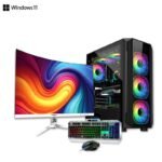 Prebuild PC | AMD Ryzen 5 5500| 16GB Ram | 500GB SSD | 6GB Graphics Card | 550W SMPS | Frontech 22” Curved Monitor| RGB Keyboard and Mouse |Complete Set with 3 Year Warranty
