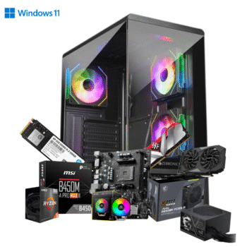 Prebuild PC | AMD Ryzen 5 5600X | 16GB Ram | 500GB SSD |C612 V2 Air Cooler | RTX 3050 6GB | 650W SMPS | RGB Gaming Cabinet with 3 Year Warranty