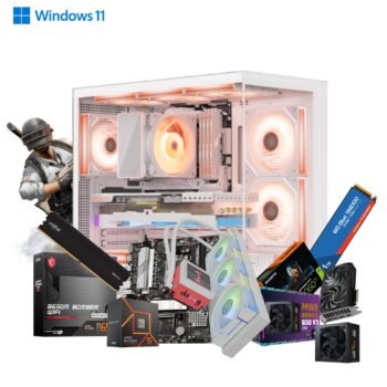 Prebuild PC For Gaming and Editing |AMD Ryzen 5 7500F | MSI B650M Bomber WiFi Motherboard | 16GB Ram DDR5 | 1TB Nvme SSD Blue | RTX 5060 Ti OC 8GB | 360mm Liquid Cooler | Cooler Master MWE 650 V3 Bronze SMPS | Prebuild CPU Tower Assembled