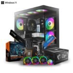 Prebuild PC For Gaming and Editing |AMD Ryzen 5 9600X With Radeon Graphics| AM5 Socket GIGABYTE B850M Gaming X WIFI6E M-ATX Motherboard | 8GB Ram DDR5 | 500GB Nvme SSD Blue | 360mm Liquid Cooler |MSI A750GL 750Watt SMPS |Prebuild CPU Tower Assembled