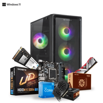 Prebuild PC| Intel Core i5 12400F | 16GB Ram | 500GB SSD | RTX 3050 6GB Graphics Card | RX500 500Watt Power Supply |1700 Socket Prebuild CPU Tower Assembled