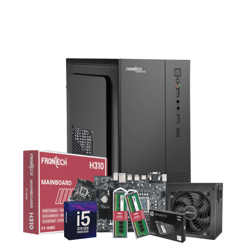 Prebuild PC | Intel Core i5 8th Gen | 16GB DDR4 Ram | 500GB Nvme