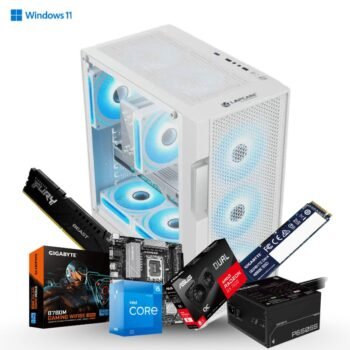 Ultimate 4K Editing Build | Intel Core i5 12400f | 8GB DDR5 Ram | 500GB Nvme SSD | 650W SMPS |RX 7600 8gb Graphics Card | RGB Gaming Cabinet with 3 Year Warranty